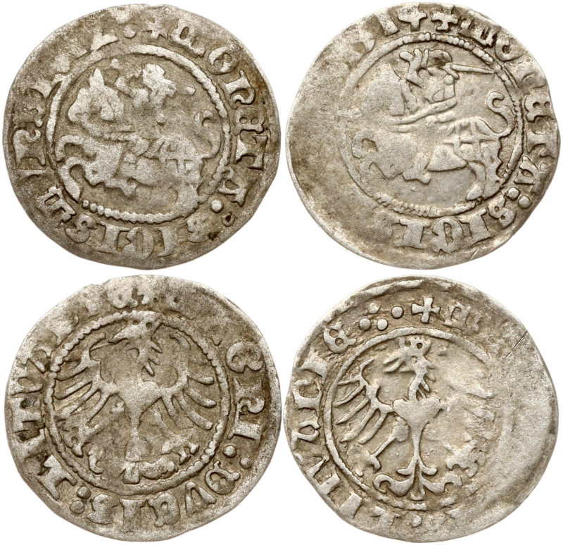 Lithuania. Zygmunt I Stary (1506-1548). Polgrosz 1512 & 1514 Vilnius. Silver, to...