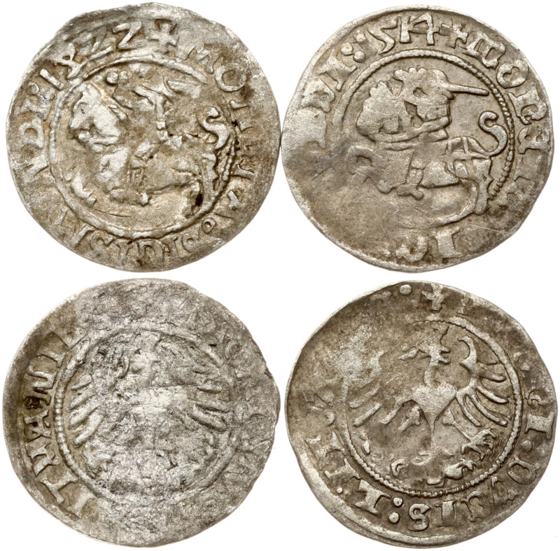 Lithuania. Zygmunt I Stary (1506-1548). Polgrosz 1514 & 1522 Vilnius. Silver, to...