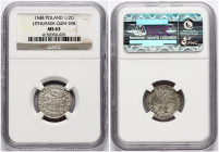 Lithuania Polgrosz 1548 Vilnius NGC MS 63