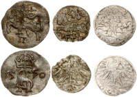 Lithuania Denar & Dwudenar 1553-1570 Vilnius Lot of 3 coins