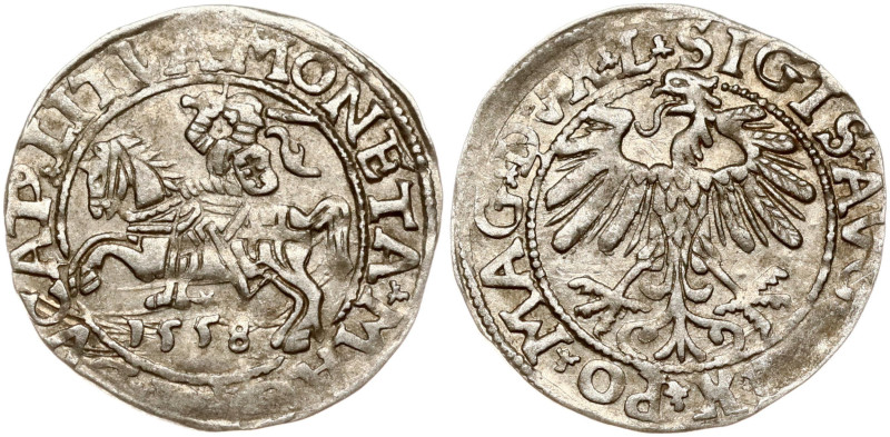 Lithuania. Zygmunt II August (1545–1572). Polgrosz 1558, Vilnius. Silver 1.17 g....