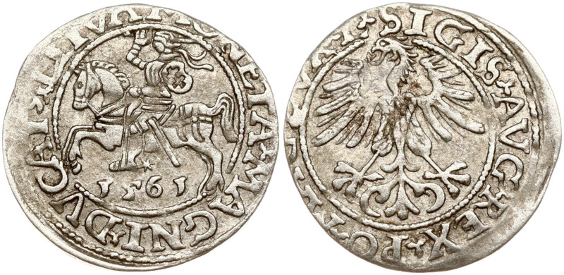 Lithuania. Zygmunt II August (1545–1572). Polgrosz 1561, Vilnius. Silver 1.16 g....