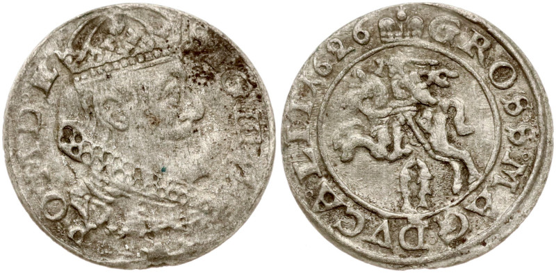 Lithuania. Zygmunt III Waza (1587-1632). Grosz 1626 Vilnius. Silver 0.74 g. Ivan...