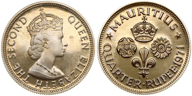Mauritius. Elizabeth II (1952-2022). 1/4 Rupee 1971. Copper-nickel 2.98 g. Minta...