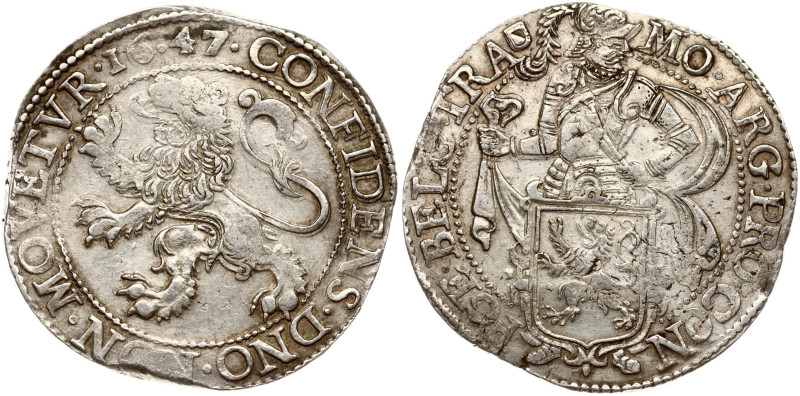 Netherlands, Utrecht. Lion Daalder 1647. Silver 26.82 g. KM 32.1.