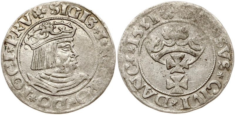 Poland. Zygmunt I Stary (1506–1548). Grosz 1531, Gdansk. Silver 1.86 g. Kop. 729...