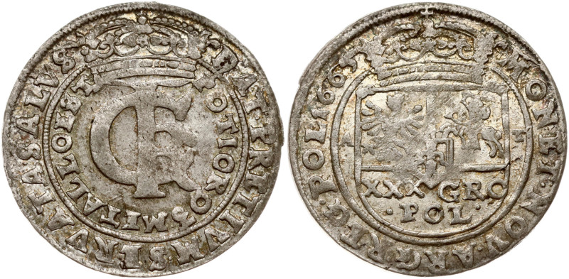 Poland. Jan II Kazimierz Waza (1649–1668). Tymf 1665 AT, Bydgoszcz. Silver 6.98 ...