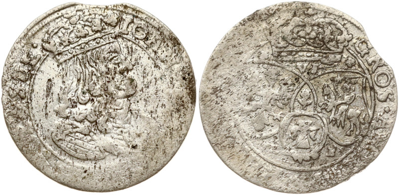 Poland. Jan II Kazimierz Waza (1649–1668). Szostak 166? TLB, Bydgoszcz. Silver 3...