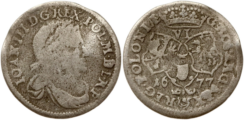 Poland. Jan III Sobieski (1674–1696). Szostak 1677, Bydgoszcz. Silver 2.99 g. Ko...