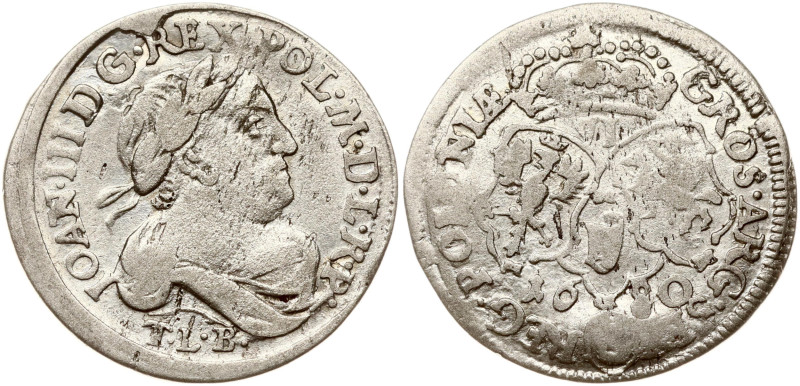 Poland. Jan III Sobieski (1674–1696). Szostak 1680 TLB, Bydgoszcz. Silver 3.50 g...