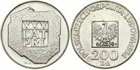 200 Zlotych 1974 PRL 30 Years