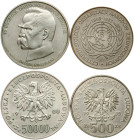 Poland 500 Zlotych 1985 & 50 000 Zlotych 1988 Lot of 2 coins