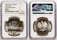 Poland 100 000 Zlotych 1990 L Solidarnosc NGC MS 64