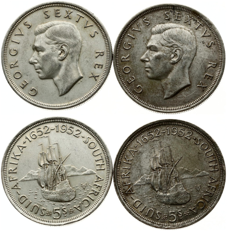 South Africa. George VI (1936-1952). 5 Shillings 1952, Cape Town Anniversary. Si...