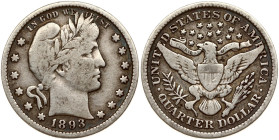 USA 1/4 Dollar 1893 'Barber Quarter'