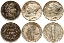 USA Dime 1901 - 1927 Lot of 3 coins