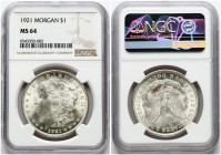 USA Morgan Dollar 1921 NGC MS 64