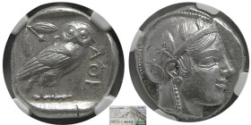 ATTICA, Athens. 440-404 BC. AR Tetradrachm. NGC-Choice AU.