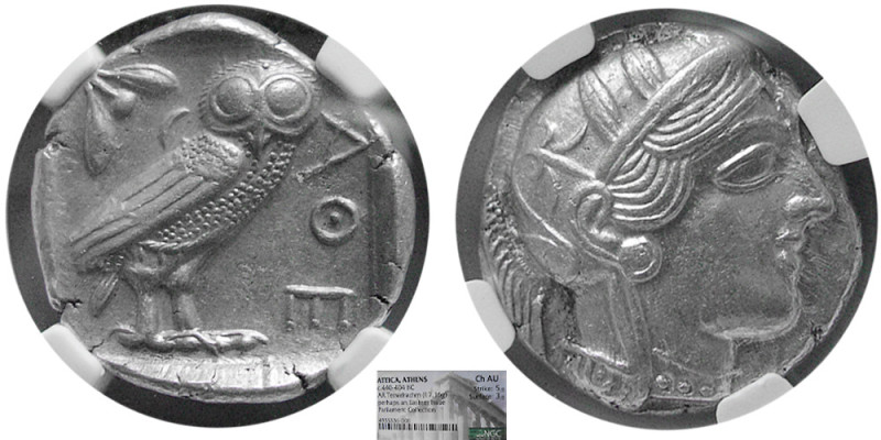 ATTICA, Athens. Circa 440-404 BC. AR Tetradrachm (17.16 gm; 25 mm). NGC-Choice A...