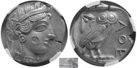 ATTICA, Athens. 440-404 BC. AR Tetradrachm. NGC-Choice AU.