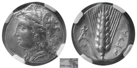 LUCANIA, Metapontum. Ca 330-280 BC. AR Stater. NGC-Choice VF.