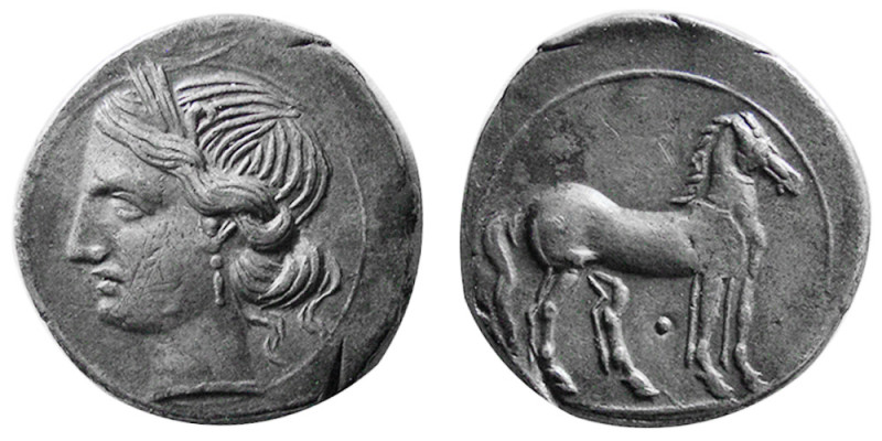 ZEUGITANA, Carthage. Second Punic War. Circa 221-201 BC. AR Quarter-Shekel (1.86...