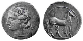 ZEUGITANA, Carthage. 2nd Punic War. 221-201 BC. AR Quarter-Shekel