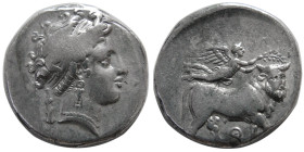 CAMPANIA; Neapolis. 340-241 BC. AR Didrachm.