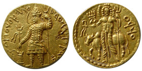 INDIA, KUSHAN, Vasudeva I. 164-200 AD. Gold Dinar.