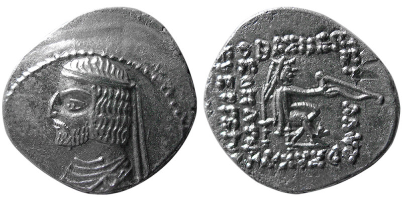 KINGS of PARTHIA. Arsakes XVI (78/7-62/1 BC). AR Drachm (4.09 gm; 20 mm). Rhagai...