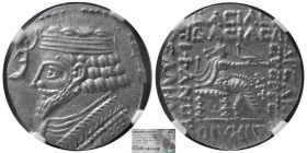 KINGS of PARTHIA; Phraataces. AR Tetradrachm. NGC-MS.