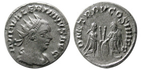ROMAN EMPIRE; Valerian I, 253-260 AD. AR Antoninianus