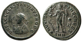 ROMAN EMPIRE; Constantine II as Caesar. Silvered Follis