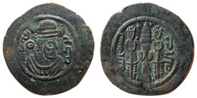 ARAB-SASANIAN; Barakat series. "Rabiallah".  Æ. Rare.