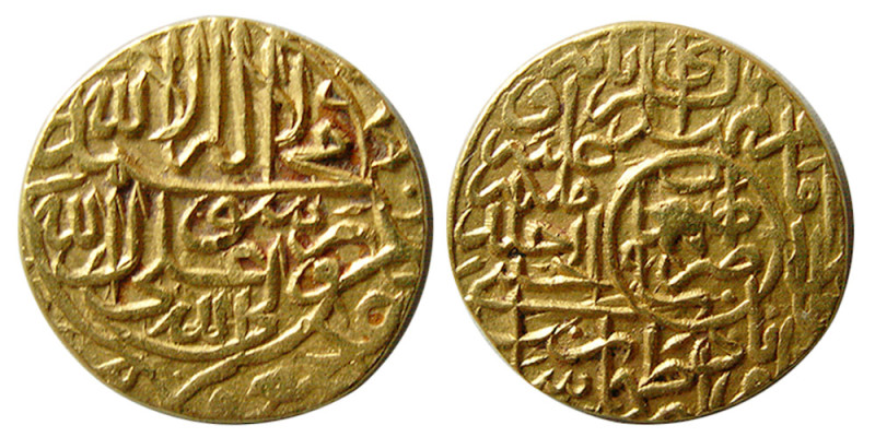 PERSIA, Safavid. Shah Tahmasb II. 1135-1145 AH. Gold Ashrafi (4.62 gm; 17 mm). I...