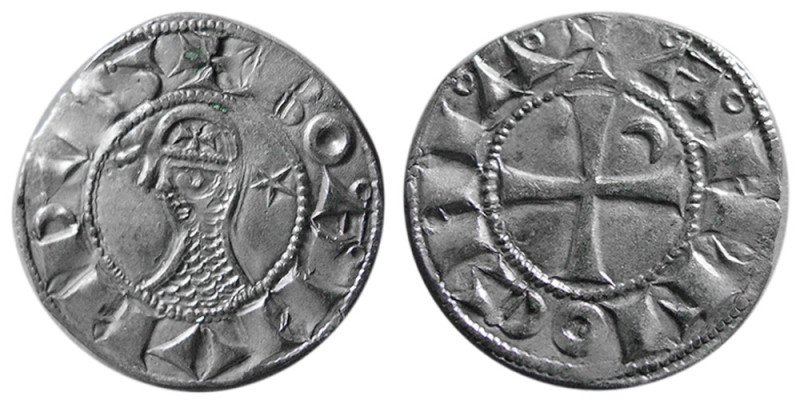 THE CRUSADERS, Bohemond IV. 1202-1232 AD. AR Denier (1.04 gm; 19 mm). "Coins of ...
