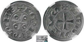 FRANCE, Provincial. Angouleme. 12th century. AR Obol - NGC-Genuine.