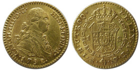 SPAIN, Carol IIII. 1792. Gold One Escudos