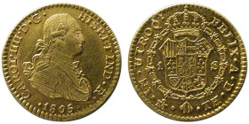 MEXICO, Carol IIII. 1805-M TH. Gold One Escudos