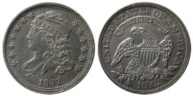 UNITED STATES; 1837. Early Bust 10 Cents.