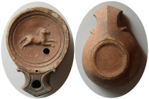 ROMAN EMPIRE; Circa 1st. Century AD. Terracotta Oil Lamp