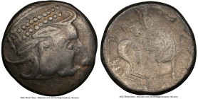 EASTERN EUROPE. Danube Region. Uncertain tribe. Ca. 2nd-1st centuries BC. AR tetradrachm (23mm, 13.39 gm, 2h). NGC Choice Fine 5/5 - 4/5. Minted in th...