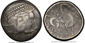 EASTERN EUROPE. Danube Region. Uncertain tribe. Ca. 2nd-1st centuries BC. AR tetradrachm (24mm, 13.48 gm, 2h). NGC Choice Fine 5/5 - 4/5. Minted in th...