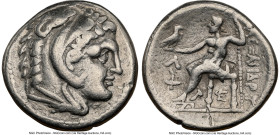 MACEDONIAN KINGDOM. Alexander III the Great (336-323 BC). AR tetradrachm. NGC VF. Posthumous issue of Amphipolis, ca. 315-294 BC. Head of Heracles rig...