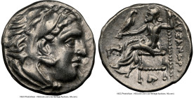 MACEDONIAN KINGDOM. Alexander III the Great (336-323 BC). AR drachm (17mm, 10h). NGC XF. Posthumous issue of Abydus (?), ca. 310-301 BC. Head of Herac...