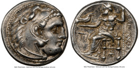 MACEDONIAN KINGDOM. Alexander III the Great (336-323 BC). AR drachm (16mm, 12h). NGC XF. Early posthumous issue of Sardes, ca. 323-319 BC. Head of Her...