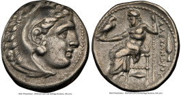 MACEDONIAN KINGDOM. Alexander III the Great (336-323 BC). AR drachm (17mm, 12h). NGC Choice VF. Early posthumous issue of Colophon, under Philip III A...
