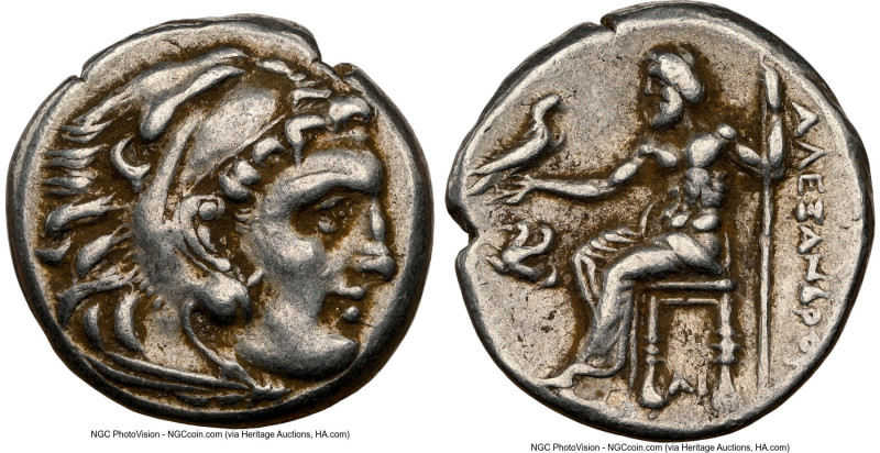 MACEDONIAN KINGDOM. Alexander III the Great (336-323 BC). AR drachm (16mm, 2h). ...