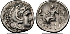 MACEDONIAN KINGDOM. Alexander III the Great (336-323 BC). AR drachm (17mm, 12h). NGC VF. Lifetime issue of Sardes, ca. 334-323 BC. Head of Heracles ri...