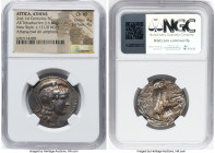 ATTICA. Athens. Ca. 2nd-1st centuries BC. AR tetradrachm (28mm, 16.80 gm, 11h). NGC Choice VF 4/5 - 4/5. New Style coinage, ca. 121/0 BC, 8th month. C...